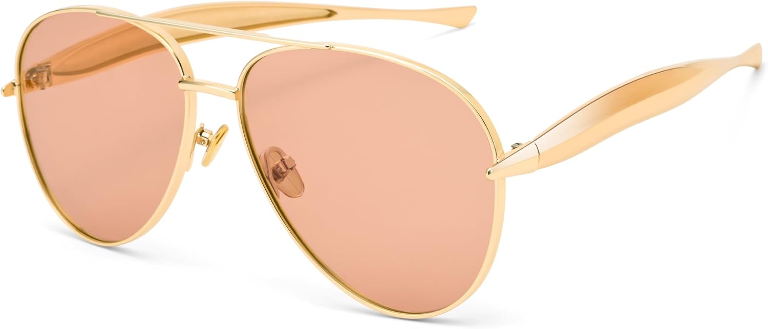 Солнцезащитные очки Pro Acme Retro Gold Aviator для женщин и мужчин, большие солнцезащитные очки-авиаторы в стиле 70-х годов, модная металлическая оправа, Gold/Dark Champagne
Солнцезащитные очки Pro Acme Retro Gold Aviator для женщин и мужчин, большие солнцезащитные очки-авиаторы в стиле 70-х годов, модная металлическая оправа, Gold/Dark Champagne
