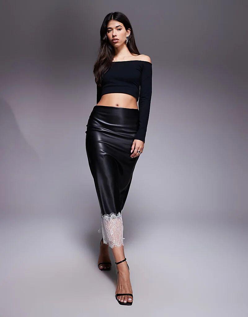 Юбка-комбинация ASOS DESIGN из искусственной кожи с низкой посадкой и кружевной отделкой по низу, черного цвета
Юбка-комбинация ASOS DESIGN из искусственной кожи с низкой посадкой и кружевной отделкой по низу, черного цвета