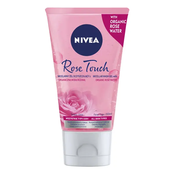 Мицеллярный гель для умывания с органической розовой водой, 150 мл Nivea Rose touch
Мицеллярный гель для умывания с органической розовой водой, 150 мл Nivea Rose touch
