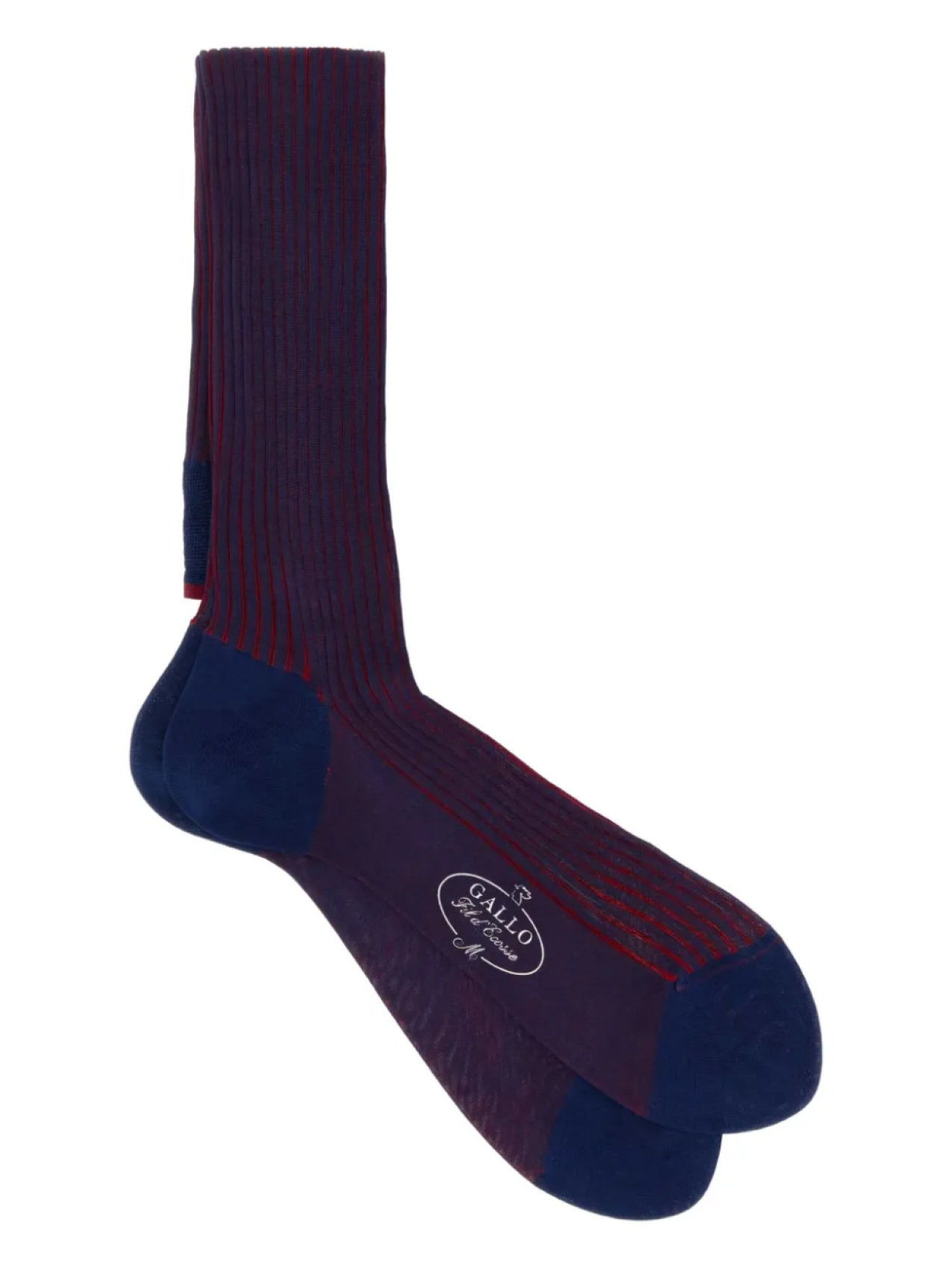 Двухцветные хлопковые носки Gallo, синий 
Двухцветные хлопковые носки Gallo, синий