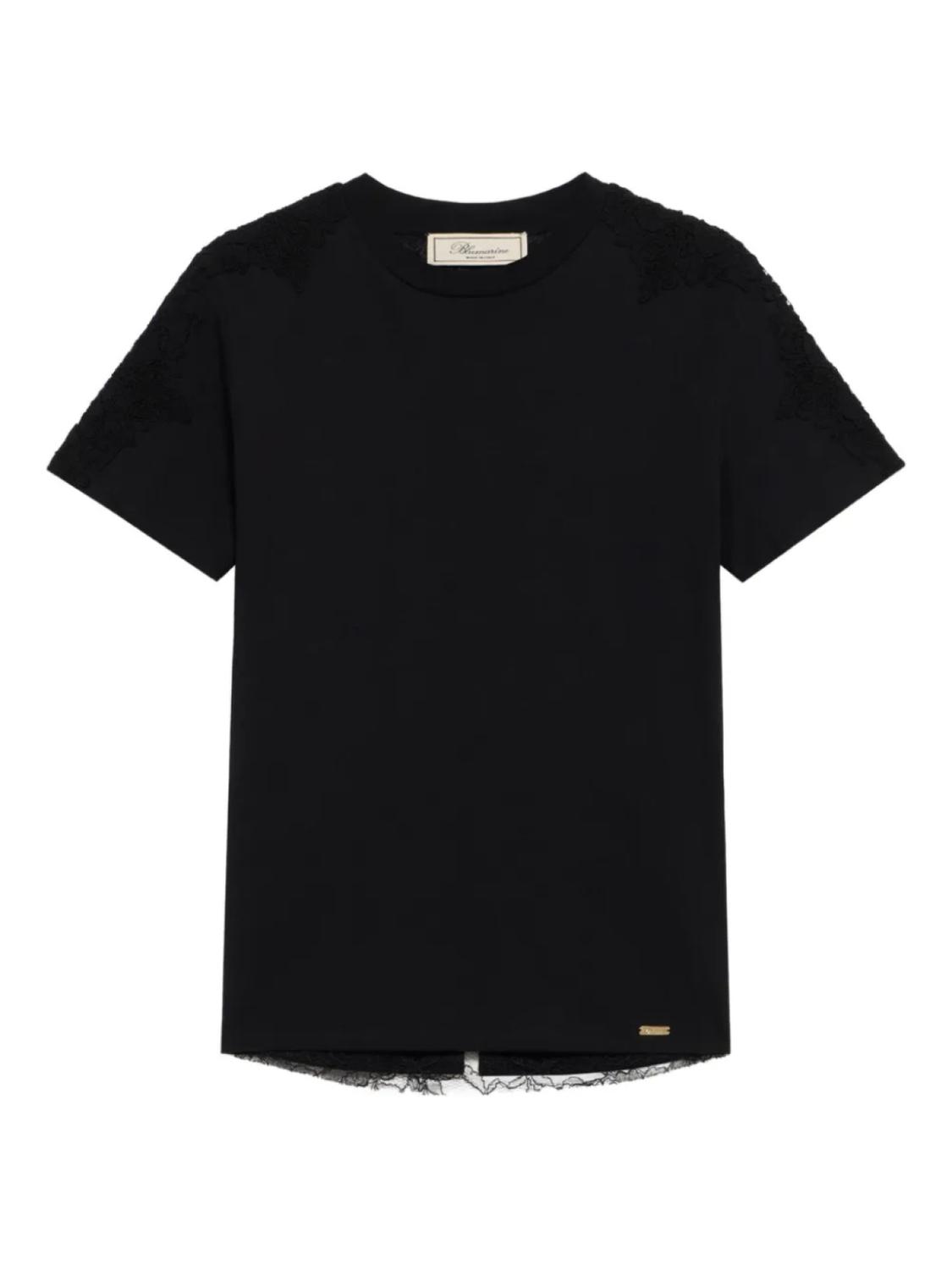 Футболка с кружевной отделкой Blumarine, черный
Футболка с кружевной отделкой Blumarine, черный