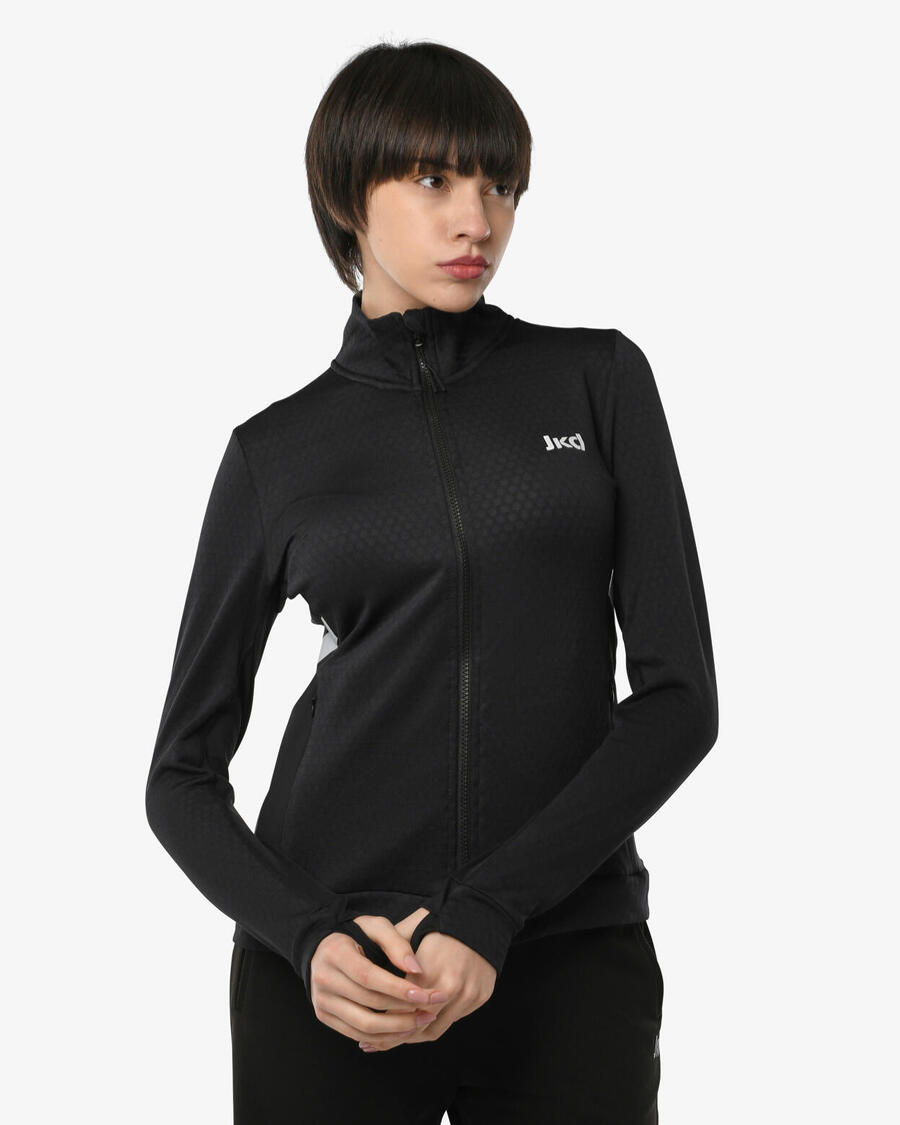 JAKED черная женская толстовка из синтетического материала для фитнеса
JAKED черная женская толстовка из синтетического материала для фитнеса