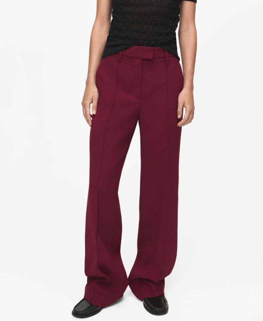 Женские прямые брюки со средней посадкой MANGO, Burgundy
Женские прямые брюки со средней посадкой MANGO, Burgundy