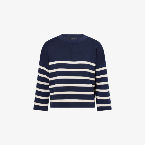 Джемпер Max Mara Weekend Pinide с полосками, синий 
Джемпер Max Mara Weekend Pinide с полосками, синий