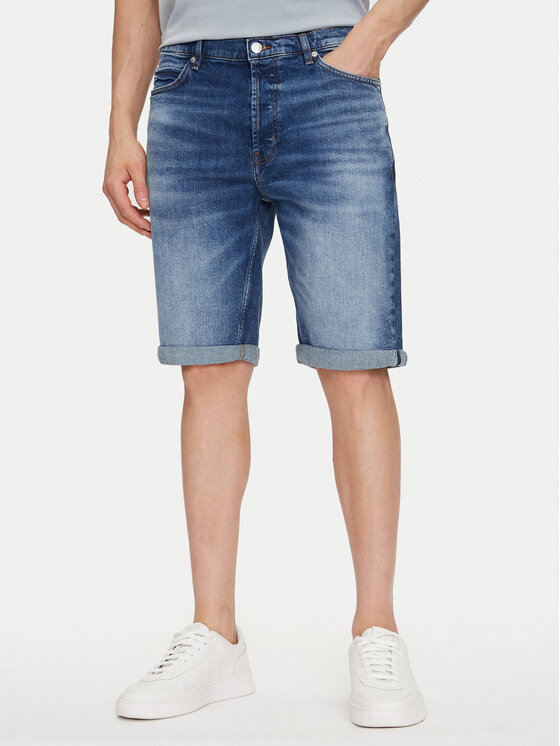 Облегающие джинсовые шорты 50537719 Hugo, синий 
Облегающие джинсовые шорты 50537719 Hugo, синий