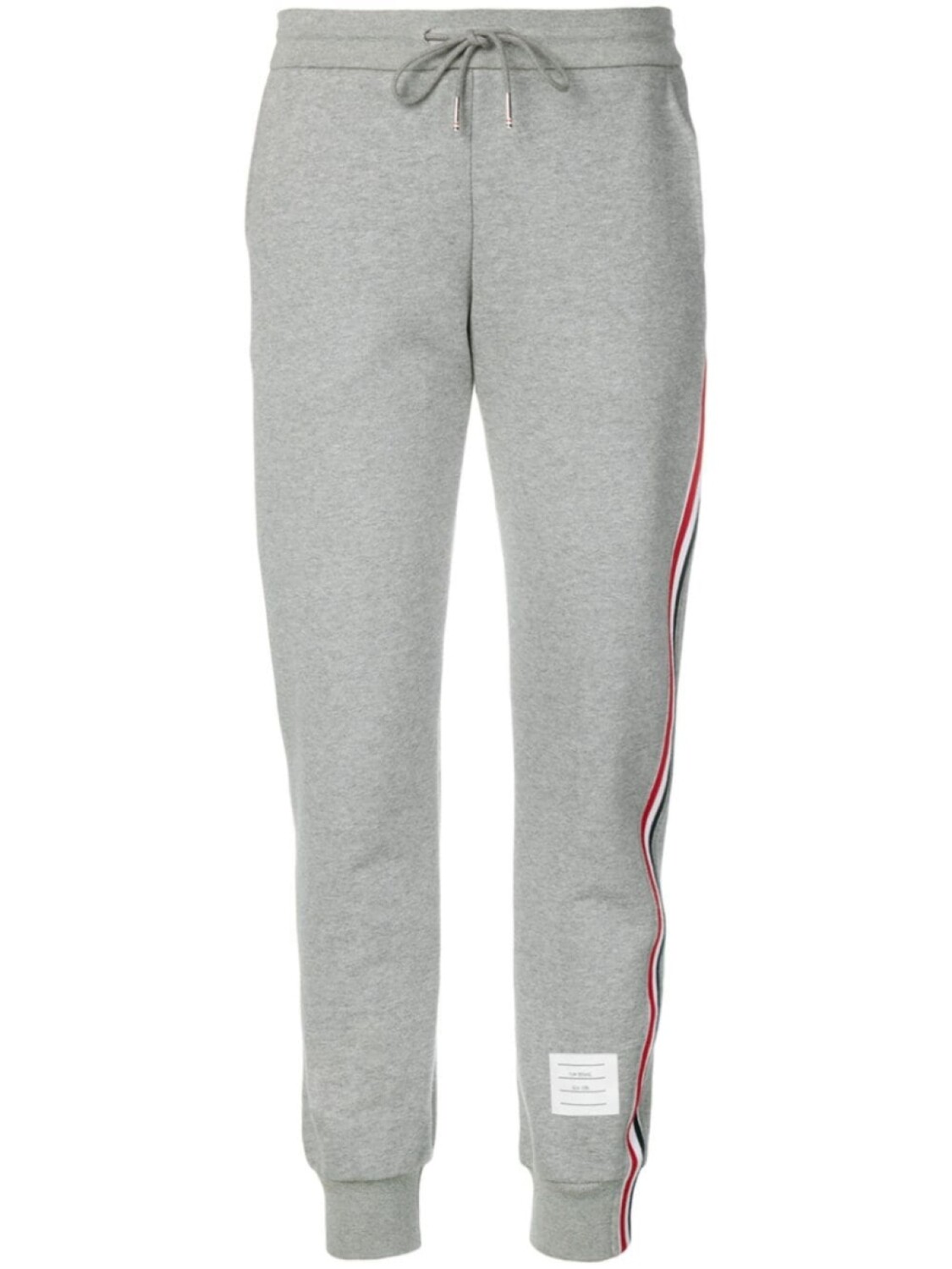Спортивные брюки с фирменными боковыми полосками Thom Browne, серый
Спортивные брюки с фирменными боковыми полосками Thom Browne, серый