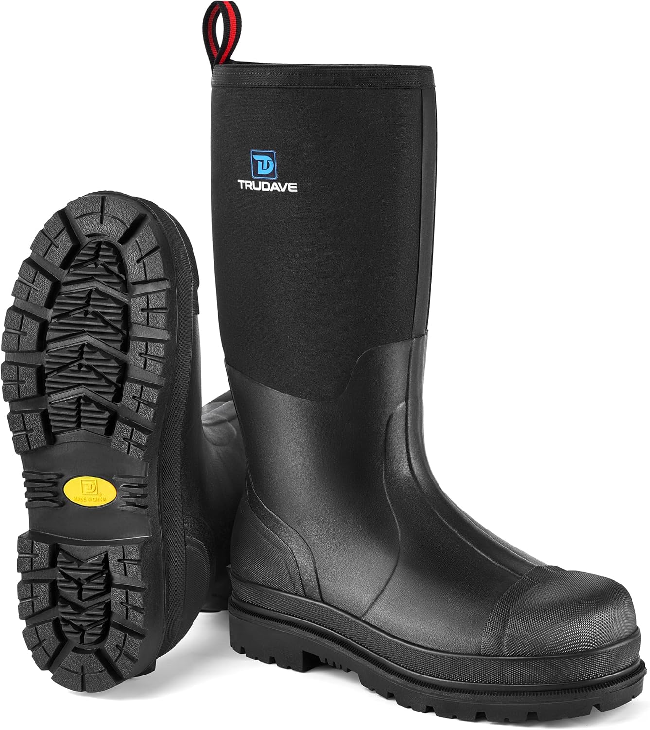 Резиновые ботинки с металлической вставкой, мужские водонепроницаемые дождевые ботинки с антискользящей Trudave, черный
Резиновые ботинки с металлической вставкой, мужские водонепроницаемые дождевые ботинки с антискользящей Trudave, черный