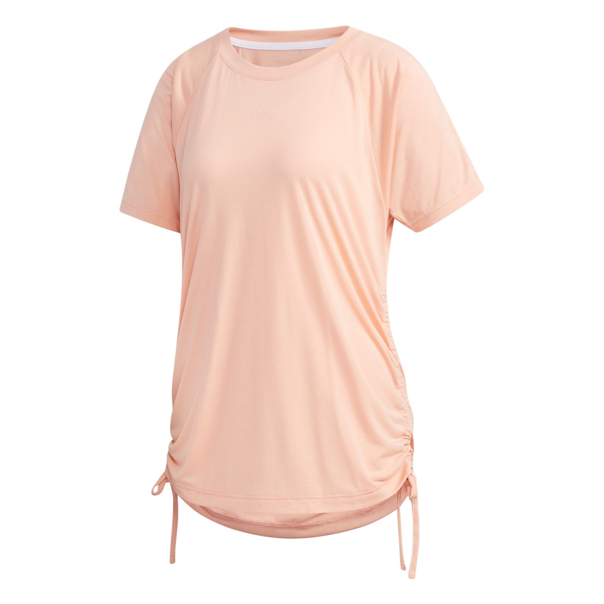 Футболка женская глянцевая розовая Adidas, яркий светло-розовый 
Футболка женская глянцевая розовая Adidas, яркий светло-розовый