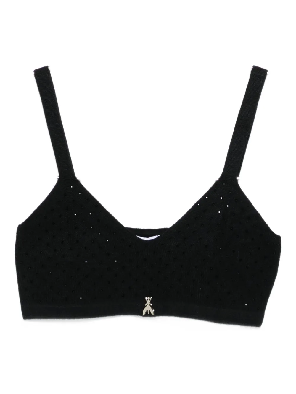 Вязаный бюстгальтер-топ, украшенный стразами Patrizia Pepe, черный
Вязаный бюстгальтер-топ, украшенный стразами Patrizia Pepe, черный