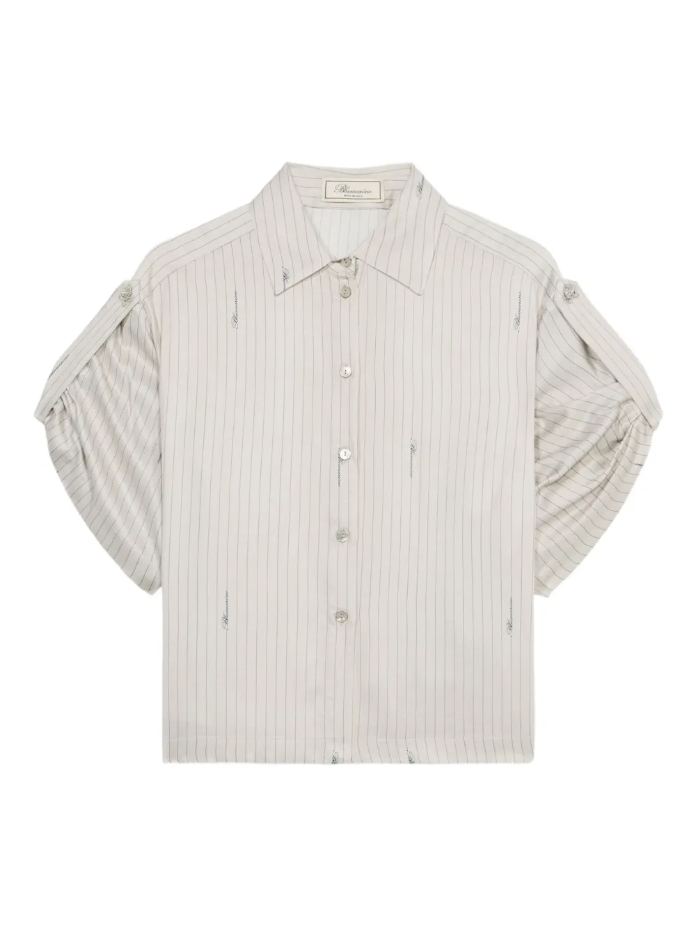 Рубашка в тонкую полоску на пуговицах BLUMARINE, нейтральный
Рубашка в тонкую полоску на пуговицах BLUMARINE, нейтральный