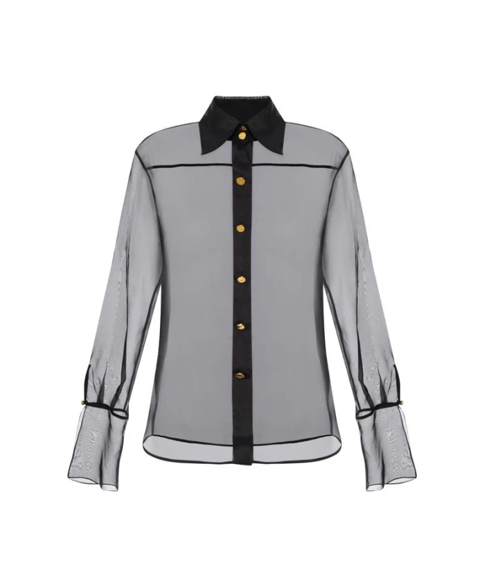 Блузка из органзы Elisabetta Franchi, черный
Блузка из органзы Elisabetta Franchi, черный
