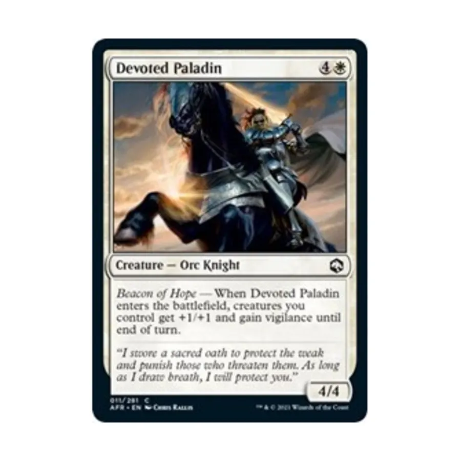 CCG Преданный Паладин (клавиша C), MTG - Adventures in the Forgotten Realms
CCG Преданный Паладин (клавиша C), MTG - Adventures in the Forgotten Realms