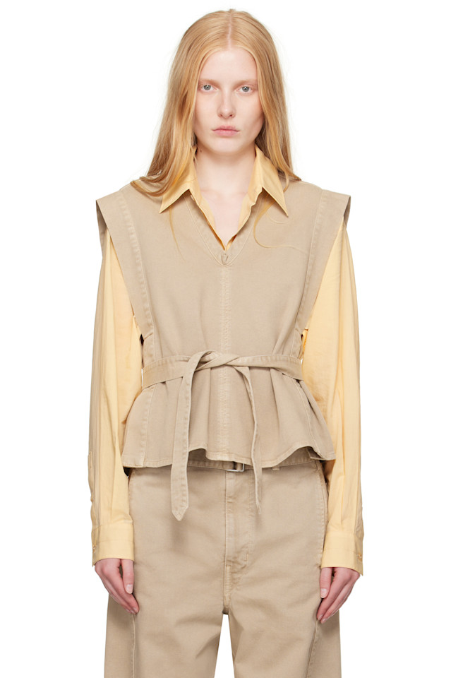 Джинсовый верх хабит Lemaire, бежевый
Джинсовый верх хабит Lemaire, бежевый