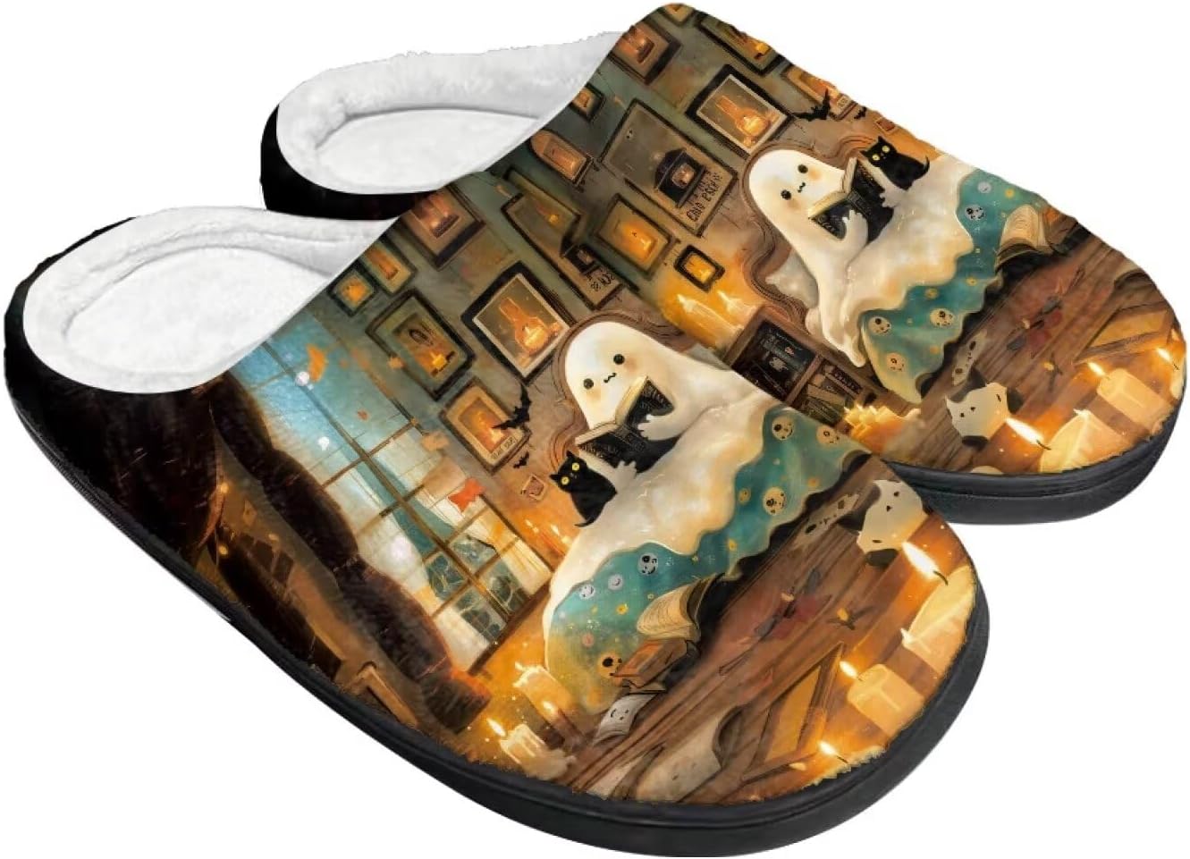Теплые тапочки для пары и семьи на осень и зиму для дома с нескользящей мягкой подошвой, обувь для женщин и мужчин, Хэллоуин Giftpuzz, Ghost Cat Reading
Теплые тапочки для пары и семьи на осень и зиму для дома с нескользящей мягкой подошвой, обувь для женщин и мужчин, Хэллоуин Giftpuzz, Ghost Cat Reading