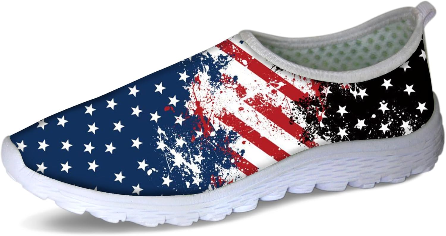 Слипоны с принтом морской черепахи в стиле тай-дай Forchrinse для женщин и мужчин, дышащие и легкие прогулочные и медицинские туфли из сетки, American Flag
Слипоны с принтом морской черепахи в стиле тай-дай Forchrinse для женщин и мужчин, дышащие и легкие прогулочные и медицинские туфли из сетки, American Flag