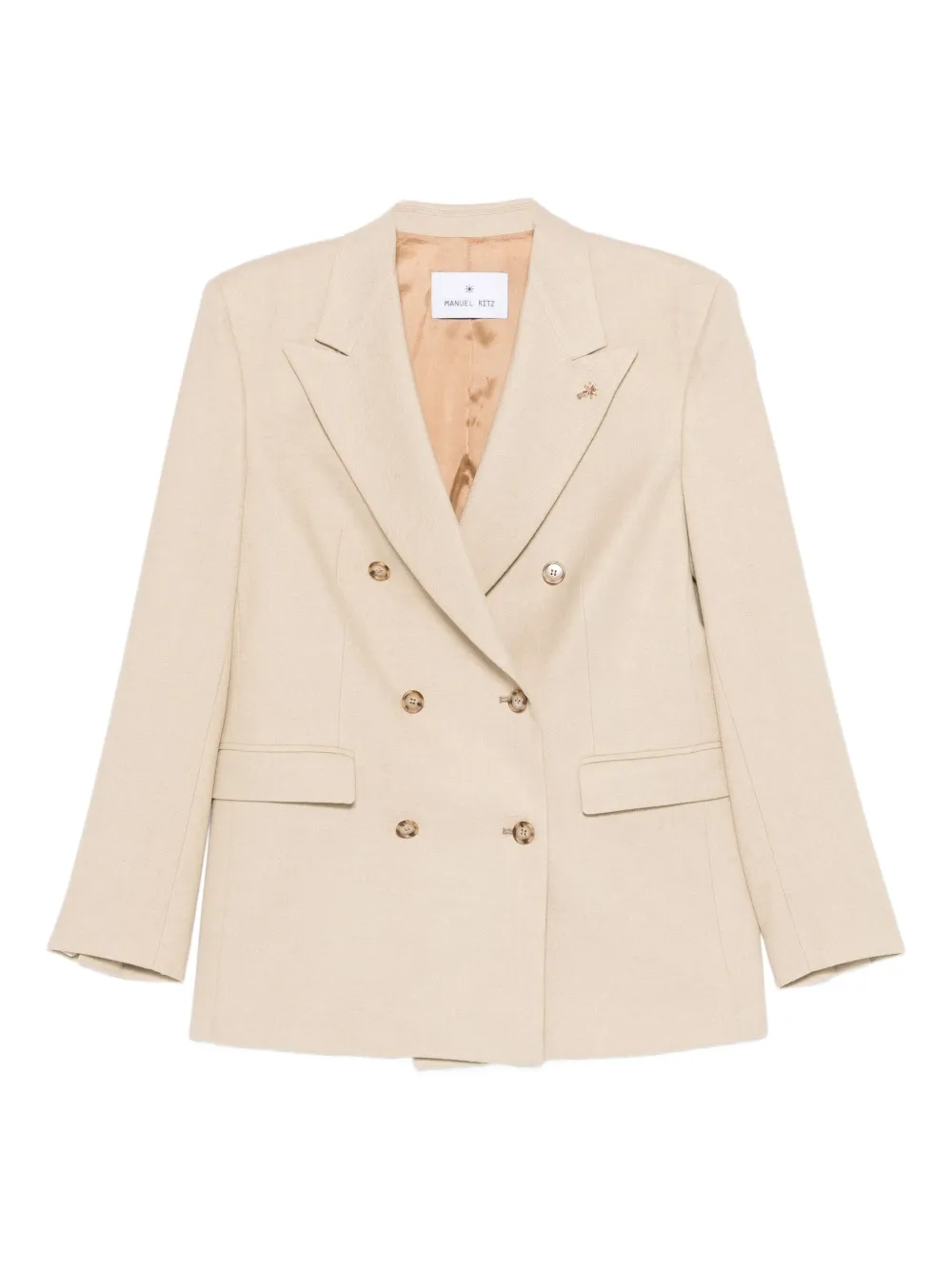 Двубортный пиджак из фланели Manuel Ritz, нейтральный
Двубортный пиджак из фланели Manuel Ritz, нейтральный