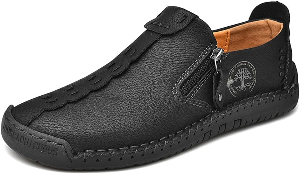 Мужские лоферы повседневные ручной работы, для ходьбы, дышащие, удобные кожаные с прошивкой, офисные деловые с молнией, на плоской подошве мокасины Asifn, черный
Мужские лоферы повседневные ручной работы, для ходьбы, дышащие, удобные кожаные с прошивкой, офисные деловые с молнией, на плоской подошве мокасины Asifn, черный