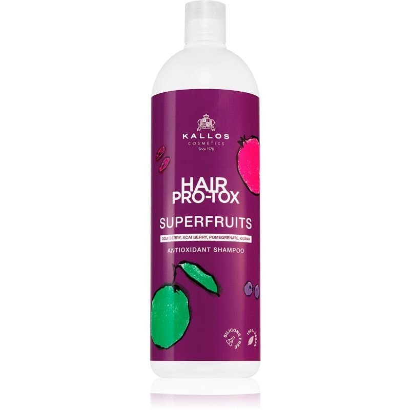 Kallos Hair Pro-Tox Superfruits, Шампунь для волос с антиоксидантами, 1000 мл Kallos Cosmetics
Kallos Hair Pro-Tox Superfruits, Шампунь для волос с антиоксидантами, 1000 мл Kallos Cosmetics