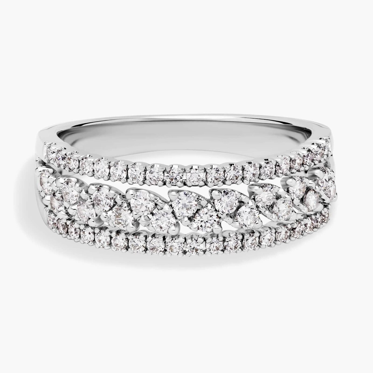 Модное кольцо с тремя рядами бриллиантов в форме маркизы из 14-каратного белого золота (1/2 карата) Blue Nile
Модное кольцо с тремя рядами бриллиантов в форме маркизы из 14-каратного белого золота (1/2 карата) Blue Nile