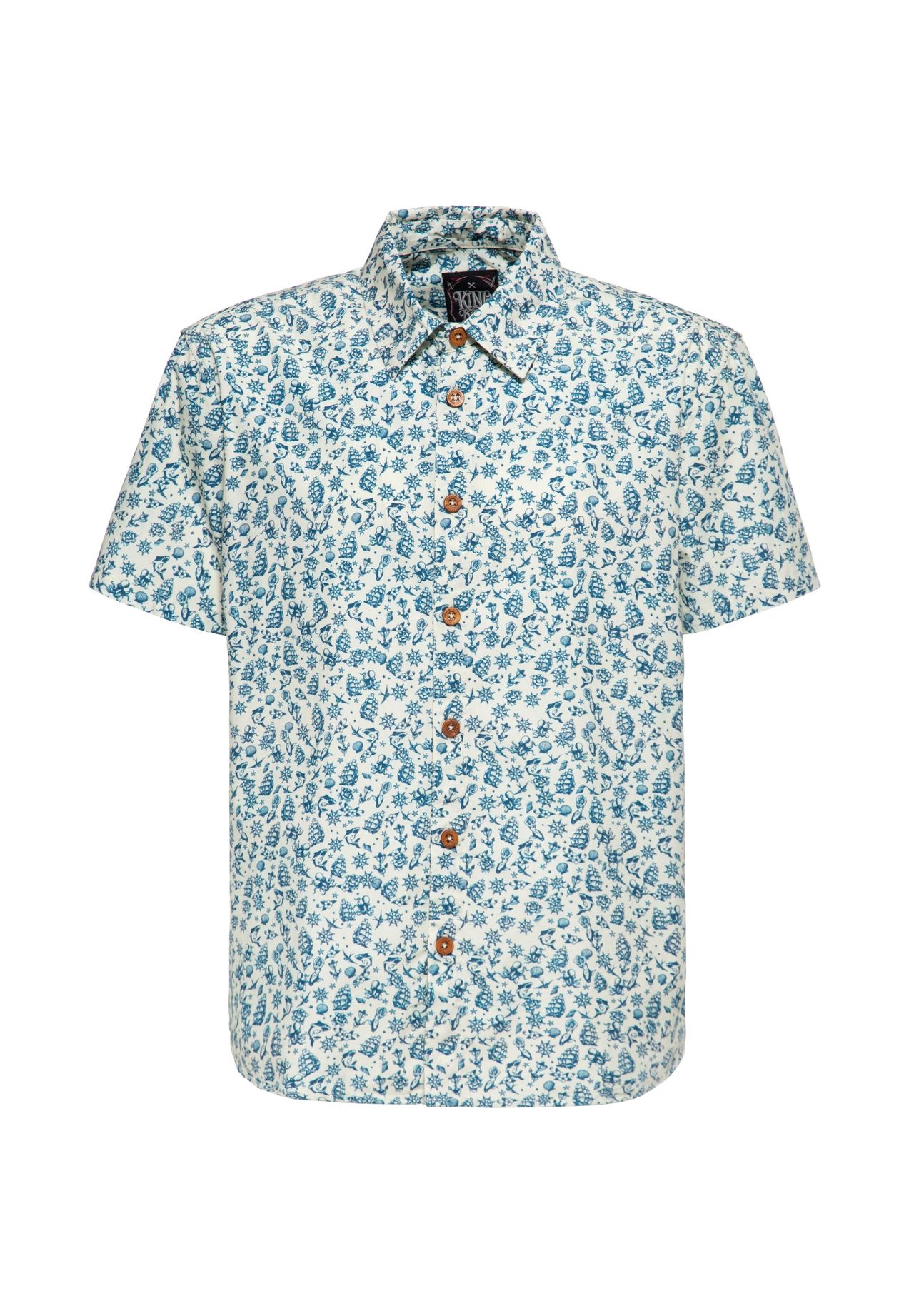 Рубашка с короткими рукавами и мотивами старой школьной татуировки Sailor Sailor KING KEROSIN, кремовый
Рубашка с короткими рукавами и мотивами старой школьной татуировки Sailor Sailor KING KEROSIN, кремовый