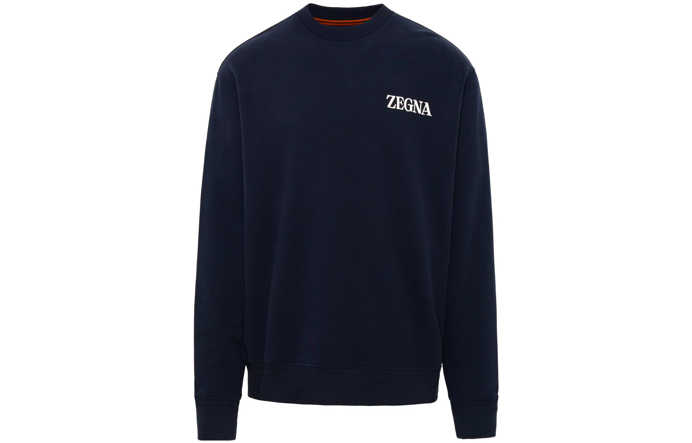 Свитшот из хлопка с аппликацией логотипа Ermenegildo Zegna, темно-синий
Свитшот из хлопка с аппликацией логотипа Ermenegildo Zegna, темно-синий