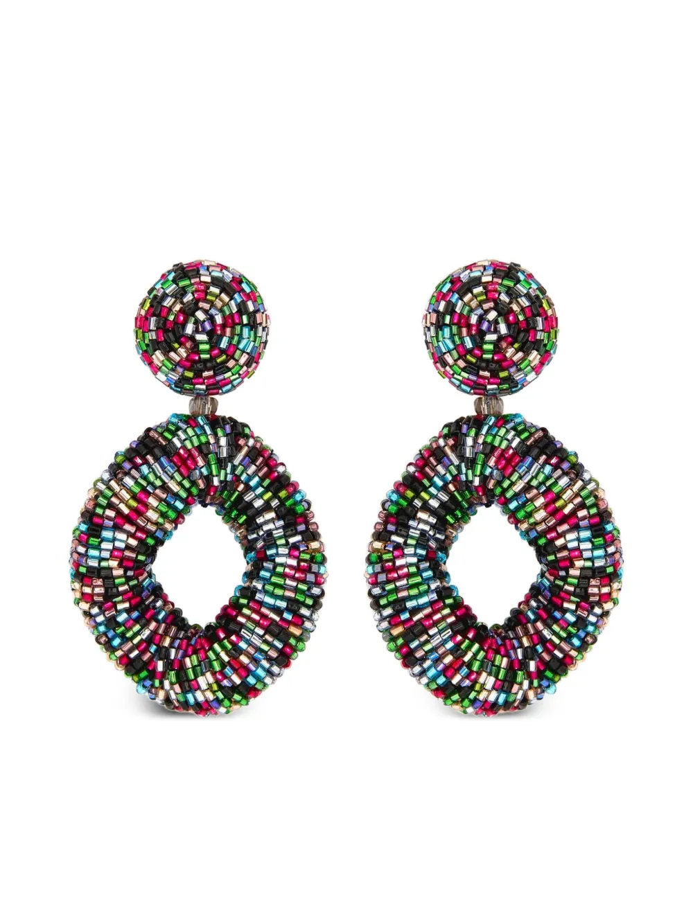 Серьги с бусинами Oscar de la Renta, черный 
Серьги с бусинами Oscar de la Renta, черный