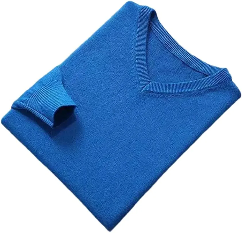 Свитер мужской V-образный вырез из смеси кашемира и хлопка
Свитер мужской V-образный вырез из смеси кашемира и хлопка