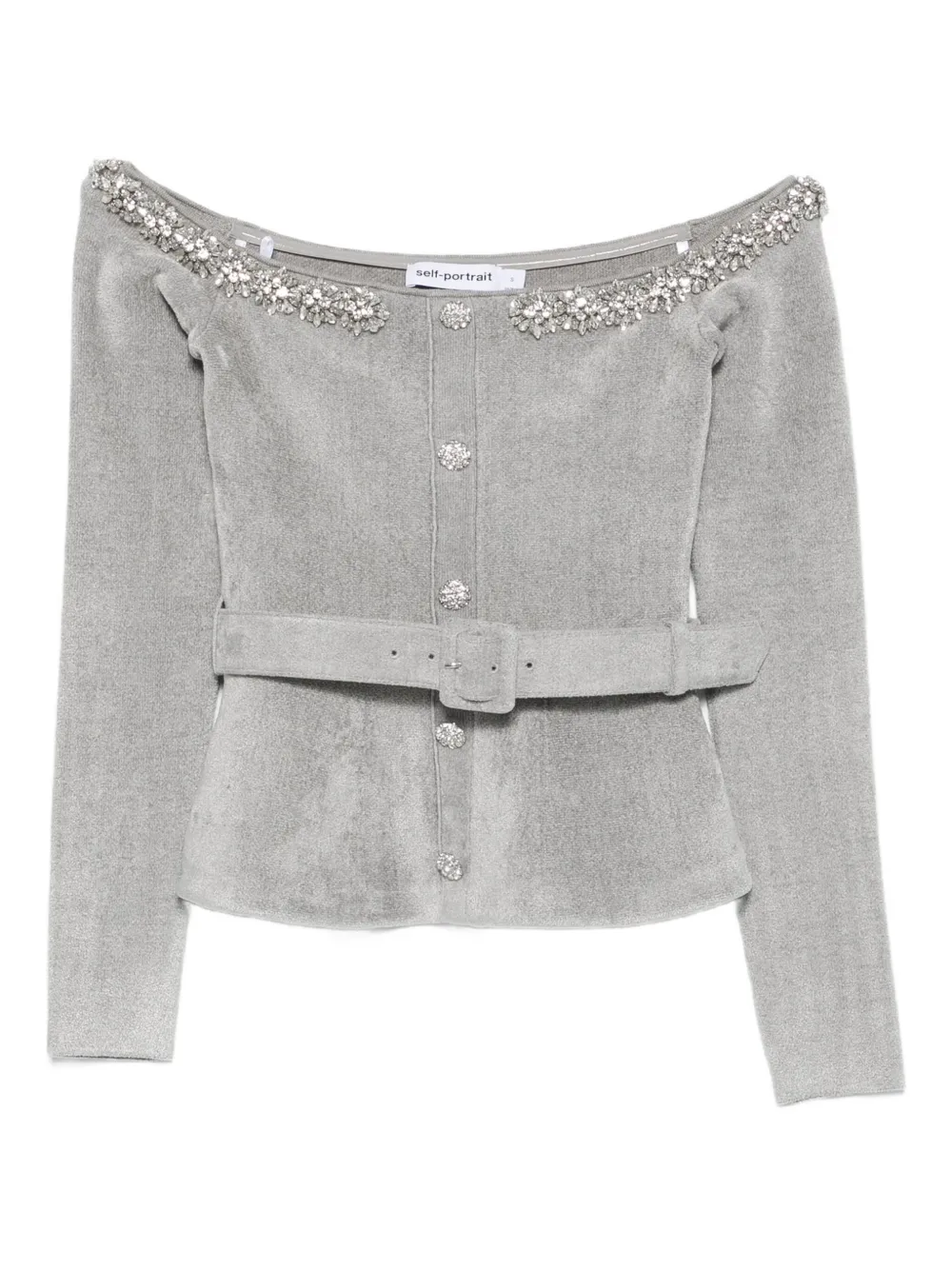 Топ с декоративным поясом Self-Portrait, серый
Топ с декоративным поясом Self-Portrait, серый