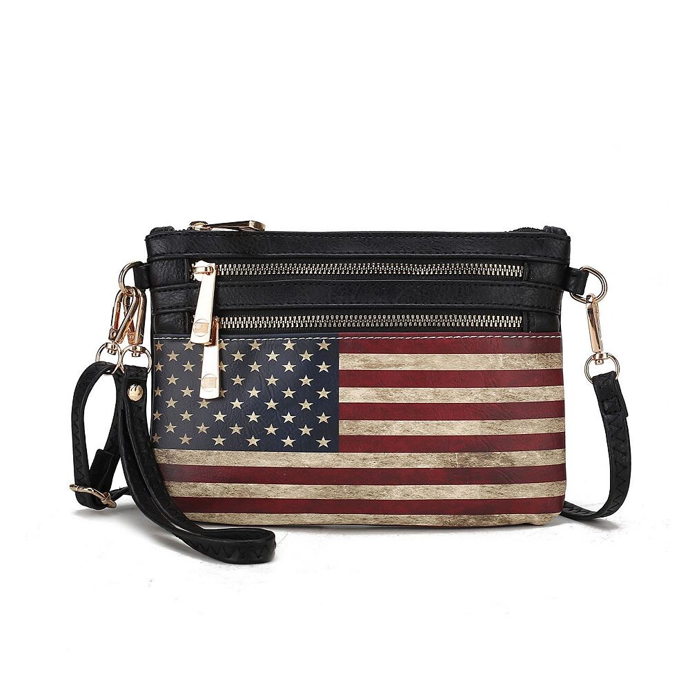 Коллекция Mkf Женская сумка через плечо/ремешок Alisson из веганской кожи с флагом от Mia K MKF Collection, черный 
Коллекция Mkf Женская сумка через плечо/ремешок Alisson из веганской кожи с флагом от Mia K MKF Collection, черный