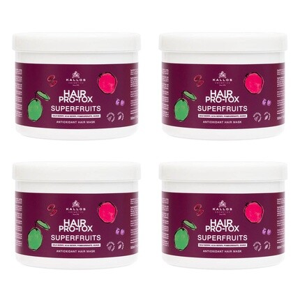 Антиоксидантная маска для волос Kallos Herbal Hair Pro-Tox с экстрактами суперфруктов — упаковка из 4 шт. Kallos Cosmetics
Антиоксидантная маска для волос Kallos Herbal Hair Pro-Tox с экстрактами суперфруктов — упаковка из 4 шт. Kallos Cosmetics