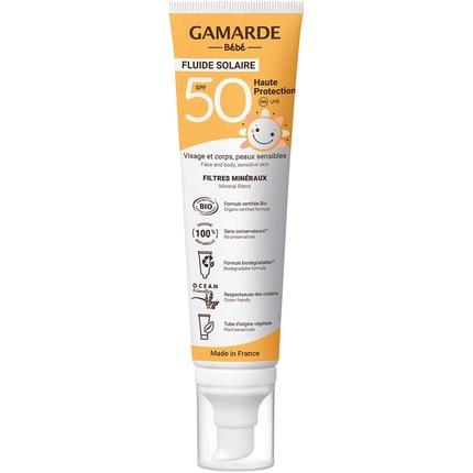 Солнцезащитный крем Bébé Sun Fluid Spf50 с высокой степенью защиты Organic 100 мл Gamarde
Солнцезащитный крем Bébé Sun Fluid Spf50 с высокой степенью защиты Organic 100 мл Gamarde