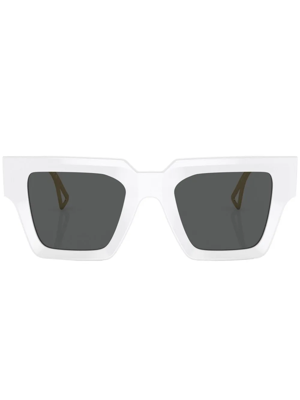 Солнцезащитные очки в квадратной оправе с тисненым логотипом Versace Eyewear, белый
Солнцезащитные очки в квадратной оправе с тисненым логотипом Versace Eyewear, белый