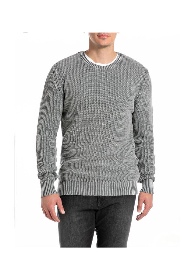 Ребристая отделка свитера Replay, серый
Ребристая отделка свитера Replay, серый