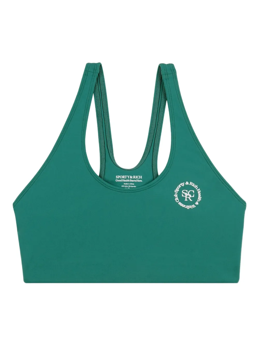 Спортивный бюстгальтер с логотипом Sporty & Rich, зеленый
Спортивный бюстгальтер с логотипом Sporty & Rich, зеленый