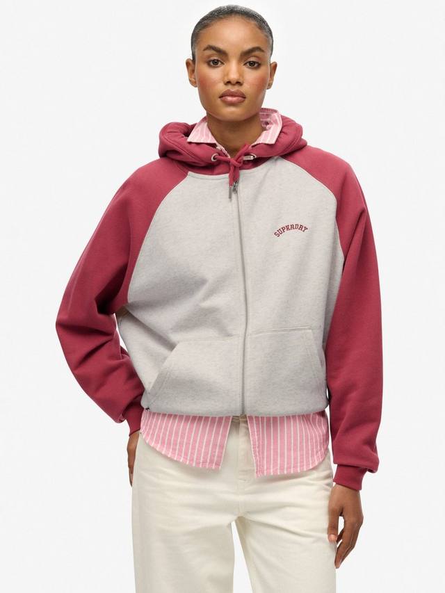 Эссеншиал лого рэглан худи с молнией Superdry, White/Bordeaux Red
Эссеншиал лого рэглан худи с молнией Superdry, White/Bordeaux Red