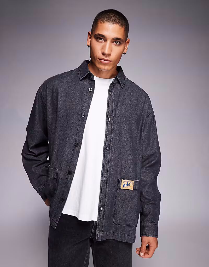 Рубашка свободного кроя из денима с нашивкой, черный, выбеленный Asos Design
Рубашка свободного кроя из денима с нашивкой, черный, выбеленный Asos Design