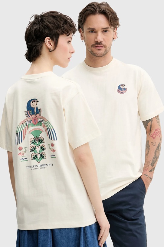 Хлопковая футболка Kaotiko, бежевый 
Хлопковая футболка Kaotiko, бежевый