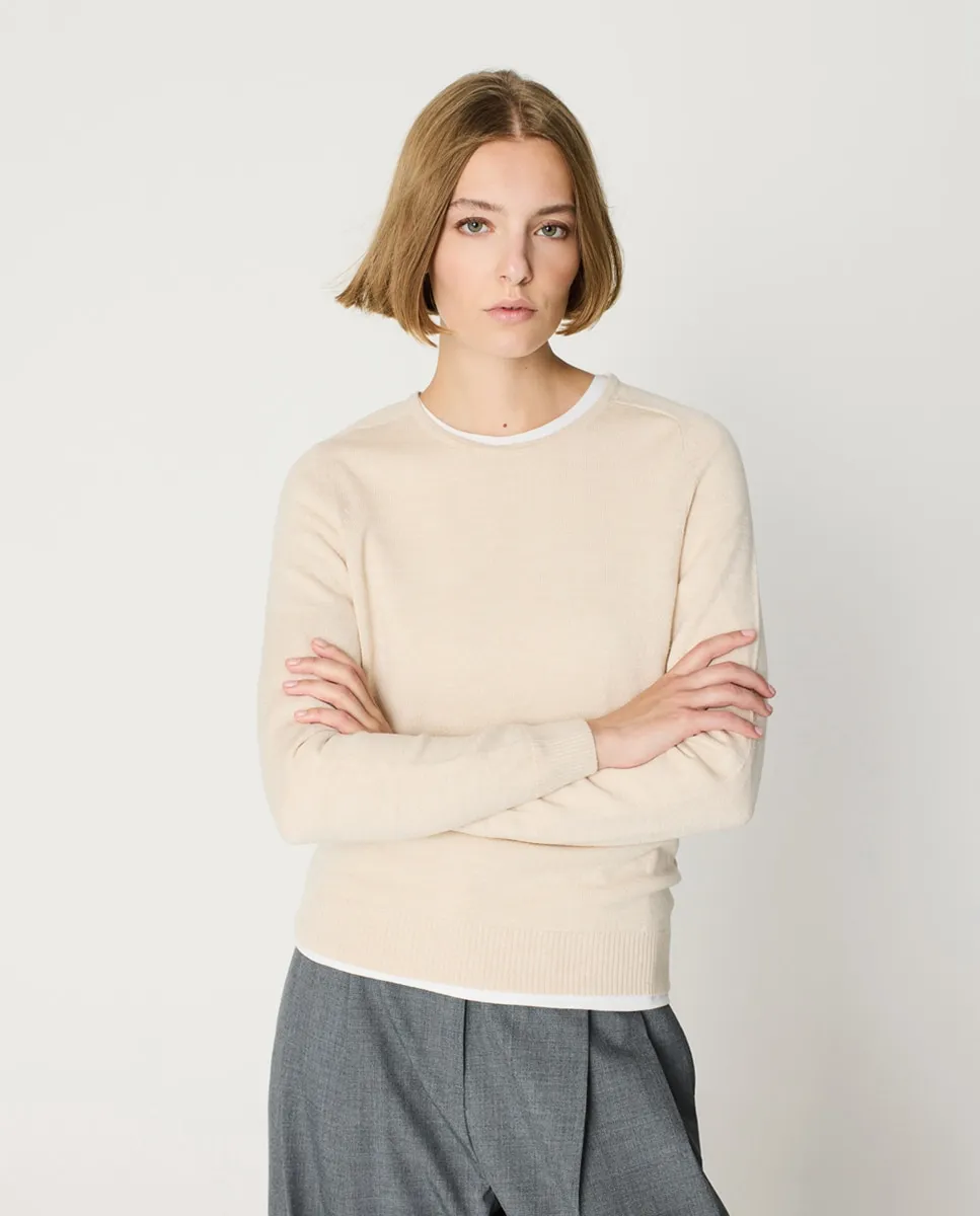 Женский базовый свитер с круглым вырезом и длинными рукавами, молотковый Escorpion, бежевый
Женский базовый свитер с круглым вырезом и длинными рукавами, молотковый Escorpion, бежевый