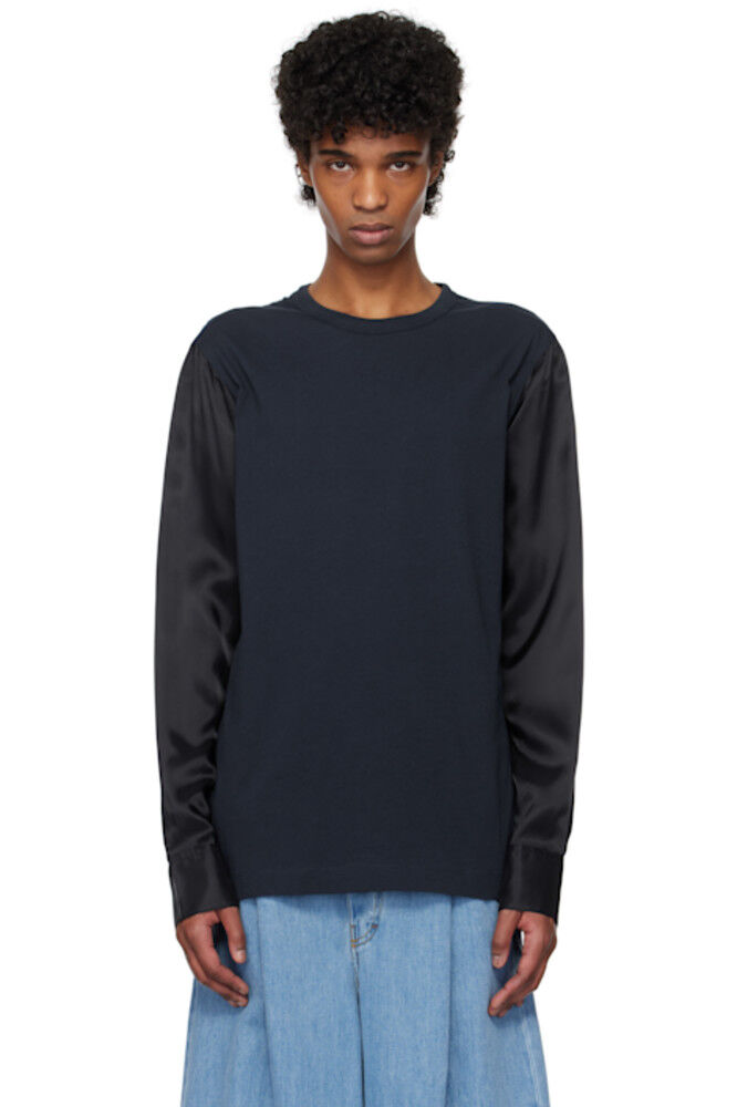 Футболка с вставками в синюю клетку Dries Van Noten
Футболка с вставками в синюю клетку Dries Van Noten