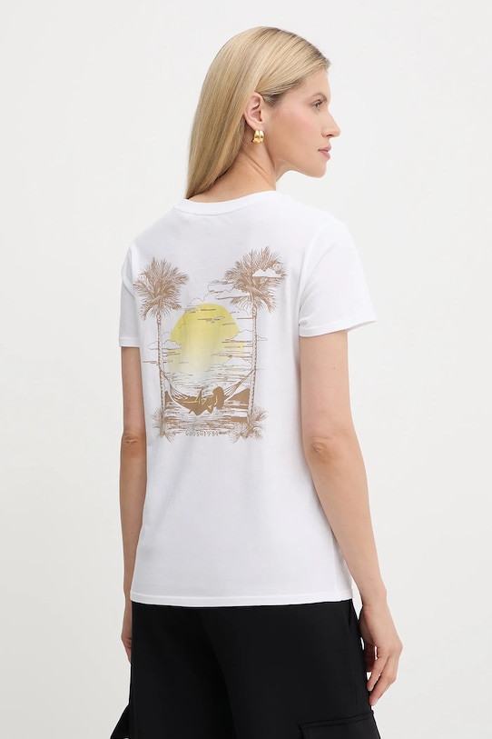 Хлопковая футболка Guess, белый
Хлопковая футболка Guess, белый