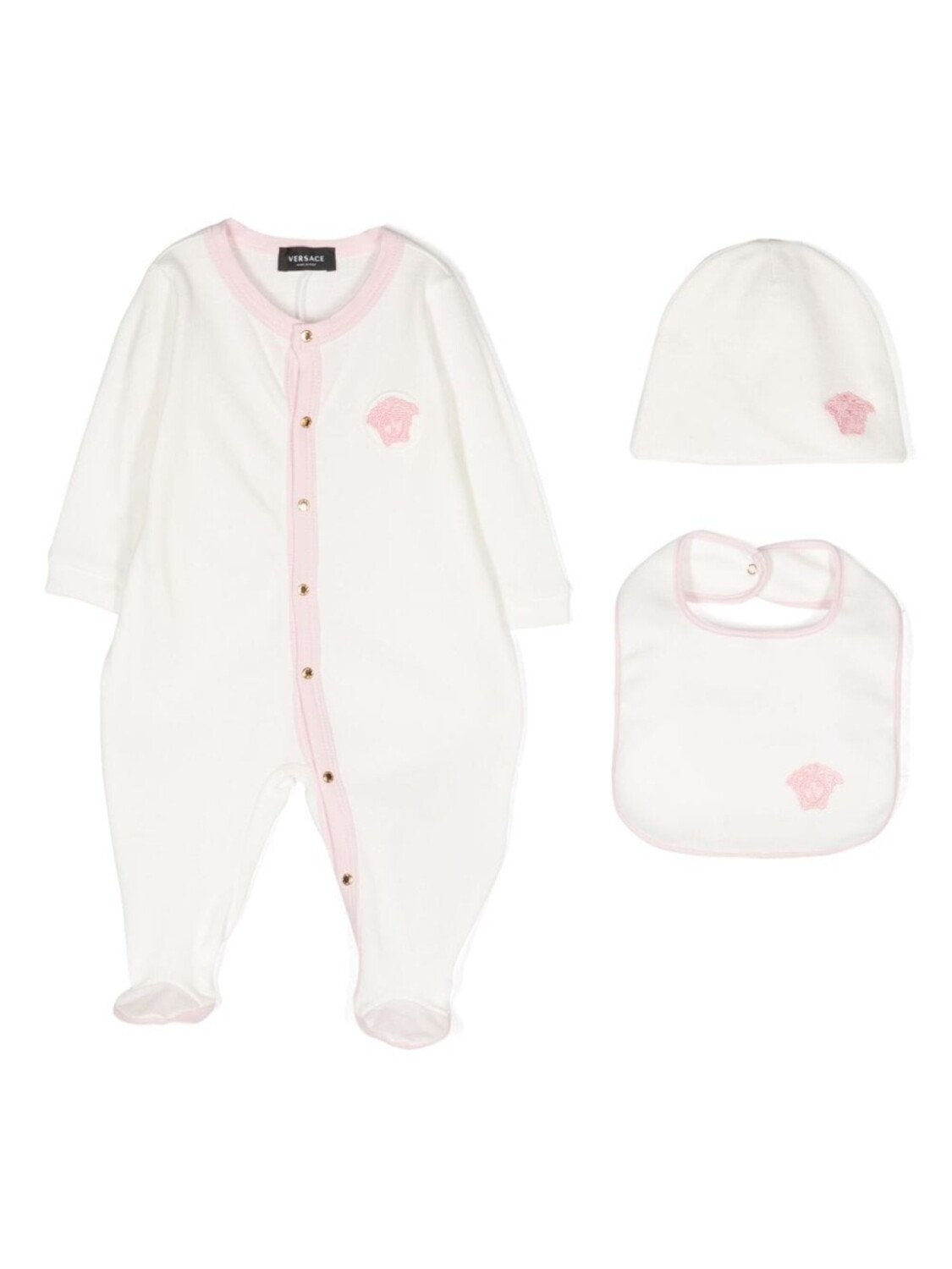 Versace Kids комплект для новорожденного с вышивкой Medusa, белый
Versace Kids комплект для новорожденного с вышивкой Medusa, белый