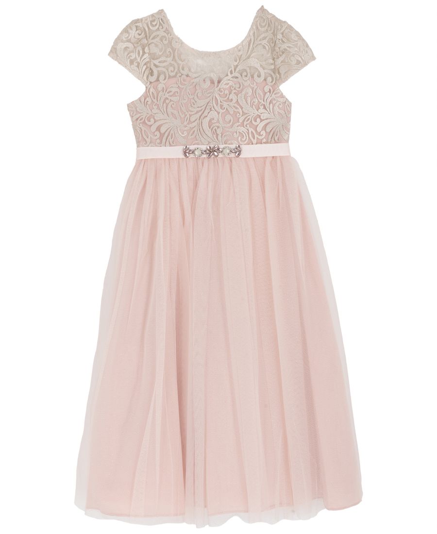 Детское платье с короткими рукавами и круглым вырезом, размер 2T-6X Rare Editions, Blush
Детское платье с короткими рукавами и круглым вырезом, размер 2T-6X Rare Editions, Blush