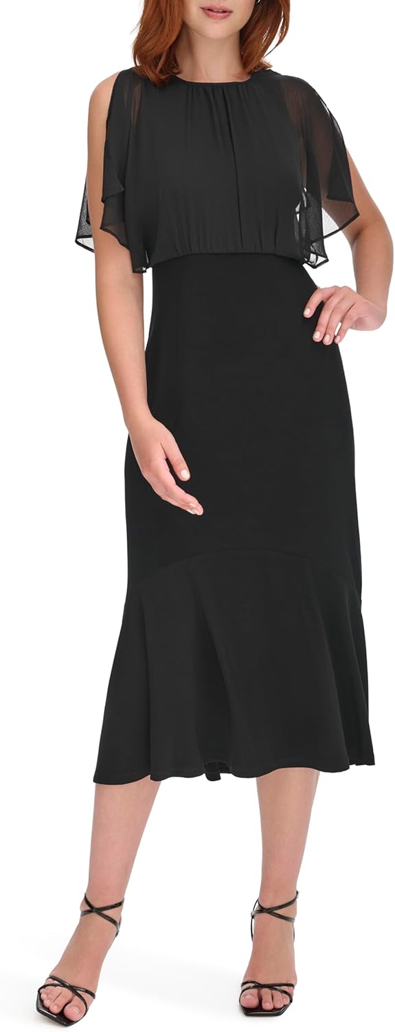 Женское платье Tommy Hilfiger из смеси джерси и шифона с прозрачным верхом и вырезом-каплей, Black
Женское платье Tommy Hilfiger из смеси джерси и шифона с прозрачным верхом и вырезом-каплей, Black