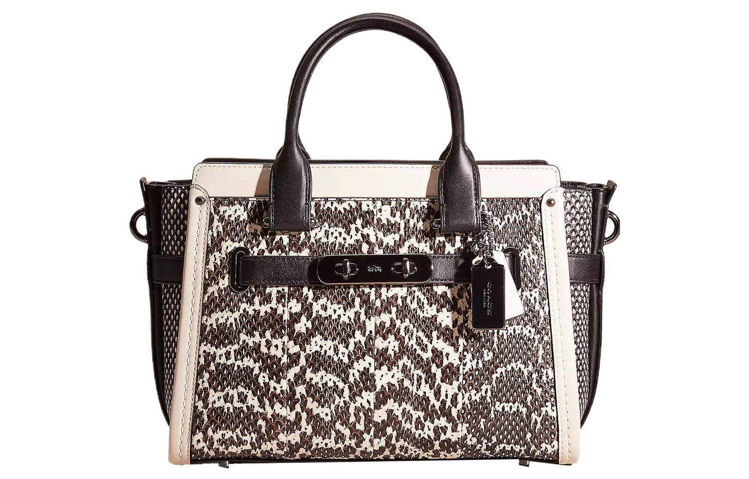 COACH Сумка-тоут из змеиной кожи с кожаной отделкой
COACH Сумка-тоут из змеиной кожи с кожаной отделкой