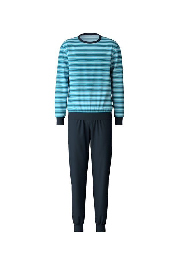 Пижама с манжетами расслабьтесь и наслаждайтесь Calida, синий 
Пижама с манжетами расслабьтесь и наслаждайтесь Calida, синий