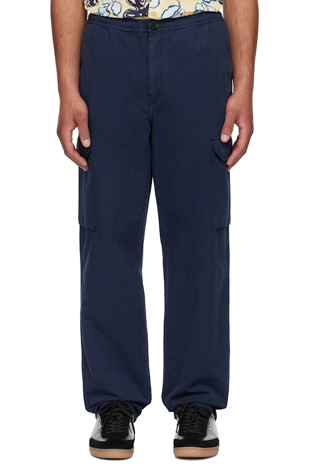 Хлопково-льняные карго-брюки Ps By Paul Smith, синий
Хлопково-льняные карго-брюки Ps By Paul Smith, синий