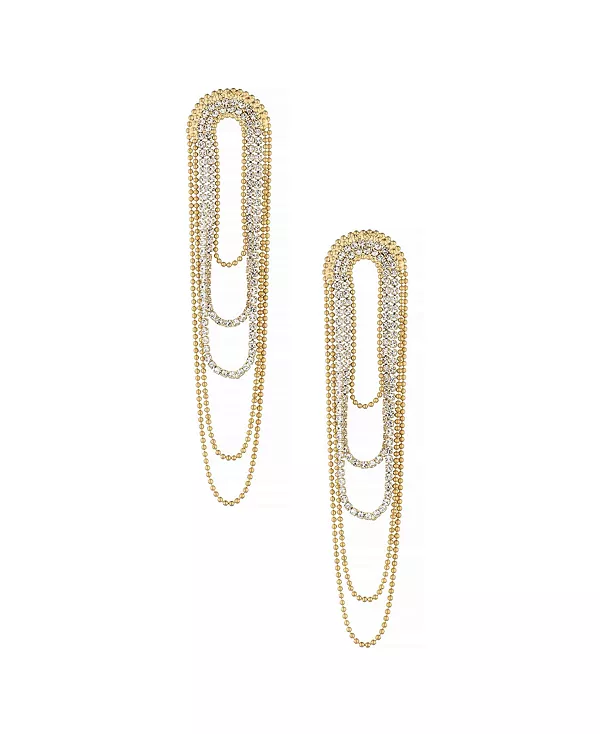 Серьги с кристаллами и цепочками, покрытые 18-каратным золотом Ettika, gold
Серьги с кристаллами и цепочками, покрытые 18-каратным золотом Ettika, gold