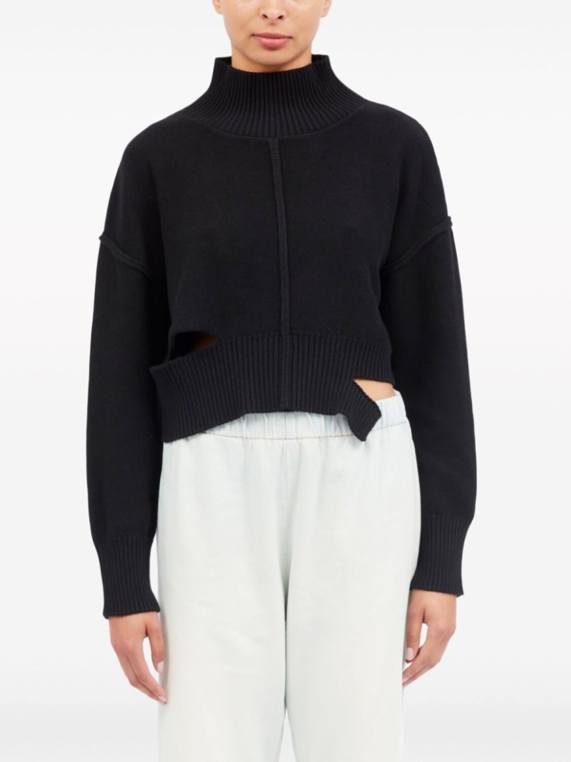 MM6 Maison Margiela джемпер с высоким воротником и вырезами, черный
MM6 Maison Margiela джемпер с высоким воротником и вырезами, черный