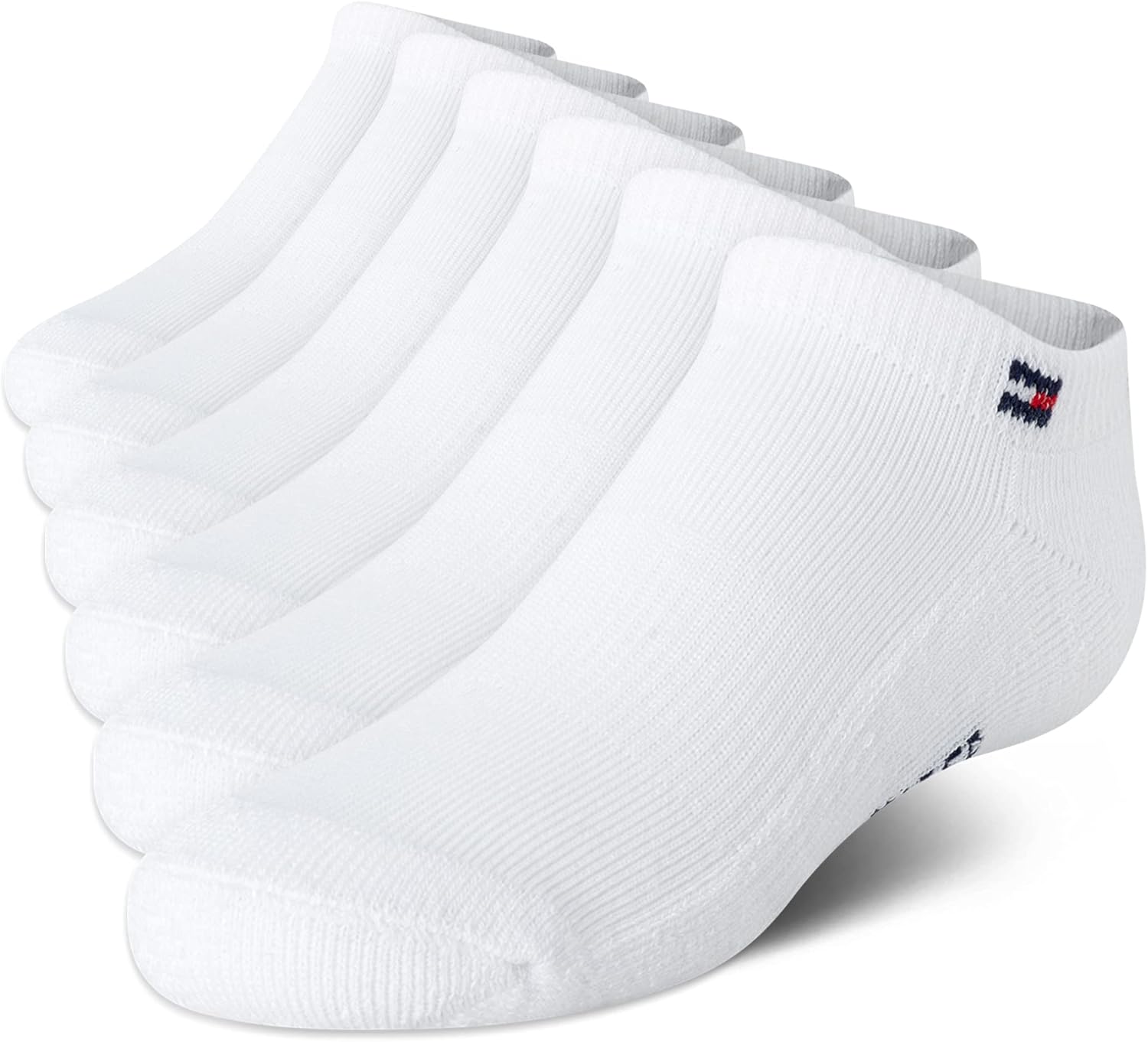 Детские спортивные носки Tommy Hilfiger - 6 пар дышащих носков с низким вырезом для мальчиков и девочек (размеры: SL), White
Детские спортивные носки Tommy Hilfiger - 6 пар дышащих носков с низким вырезом для мальчиков и девочек (размеры: SL), White