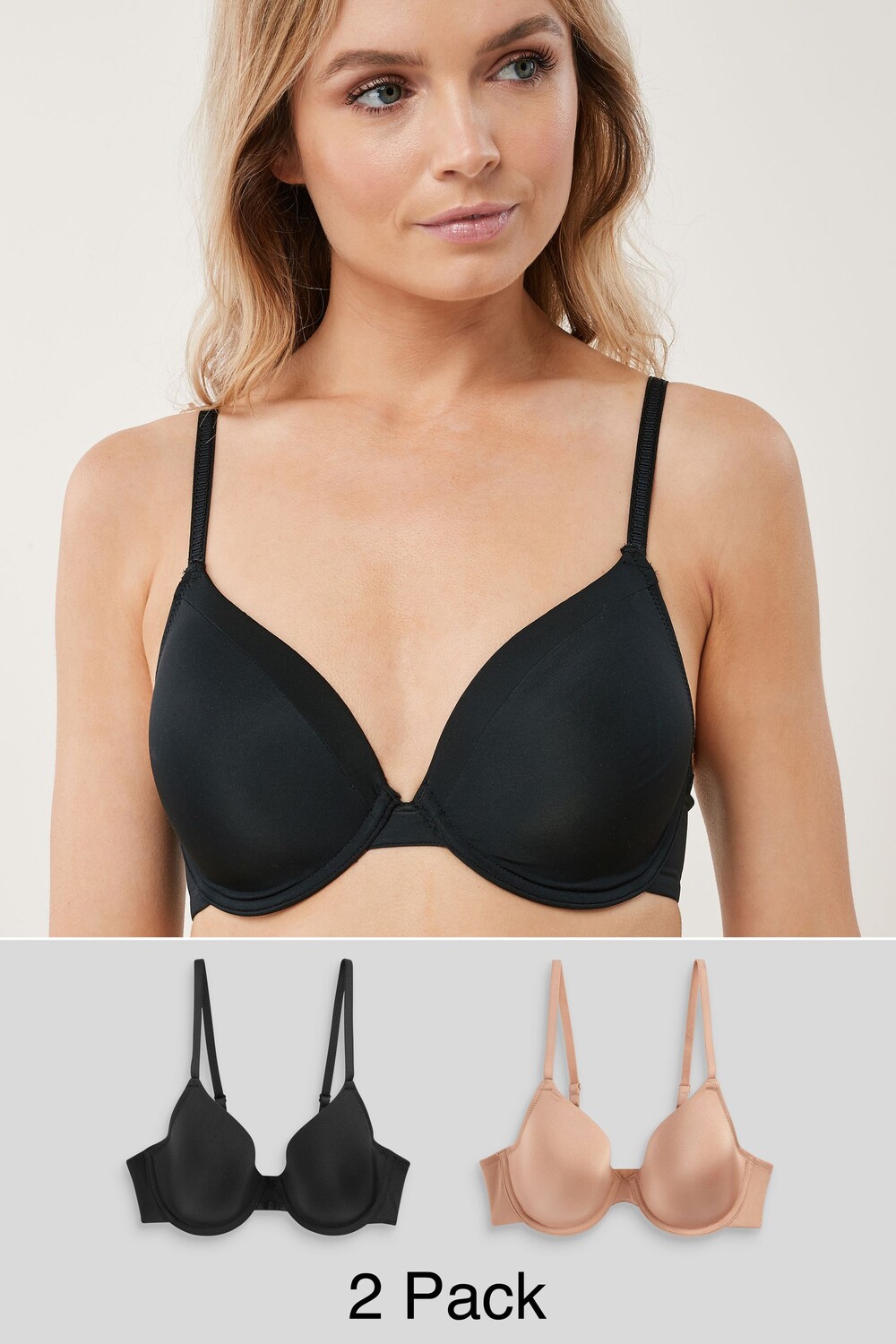 Бюстгальтеры-Футболки с легкими подкладками и полными чашками 2 шт Next, черный
Бюстгальтеры-Футболки с легкими подкладками и полными чашками 2 шт Next, черный